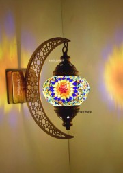 Mozaik Aplik Lamba Hilal Dekoratif Duvar Otantik Aplik Yarım Ay